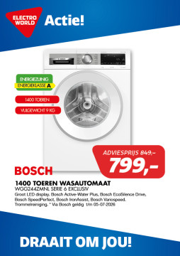Bosch Wasautomaat WGG244ZMNL Serie 6 EXCLUSIV