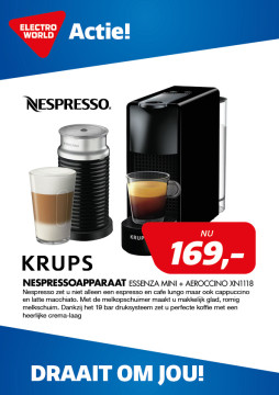 Krups NESPRESSOAPPARAAT Essenza Mini + Aeroccino XN1118