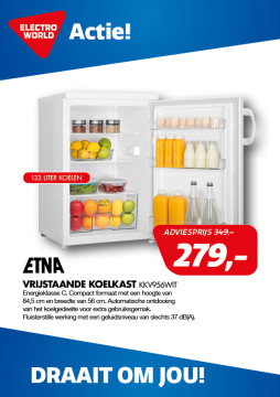 Etna vrijstaande koelkast KKV956WIT